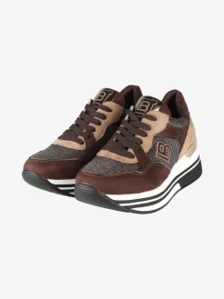 Laura Biagiotti Sneakers donna con strass e zeppa