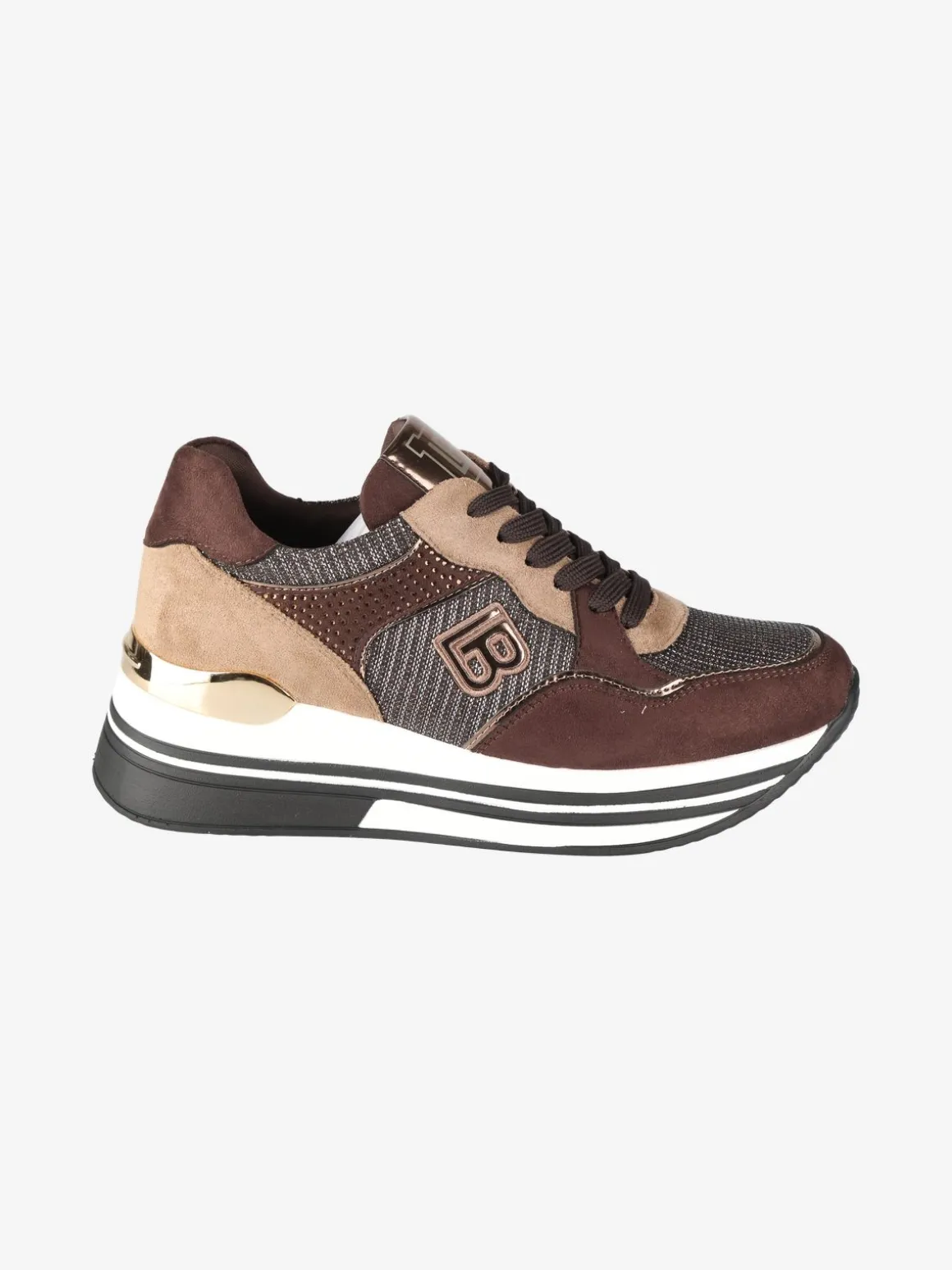 Laura Biagiotti Sneakers donna con strass e zeppa
