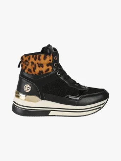 Laura Biagiotti Sneakers donna alte con platform e interno in ecopelo - nero