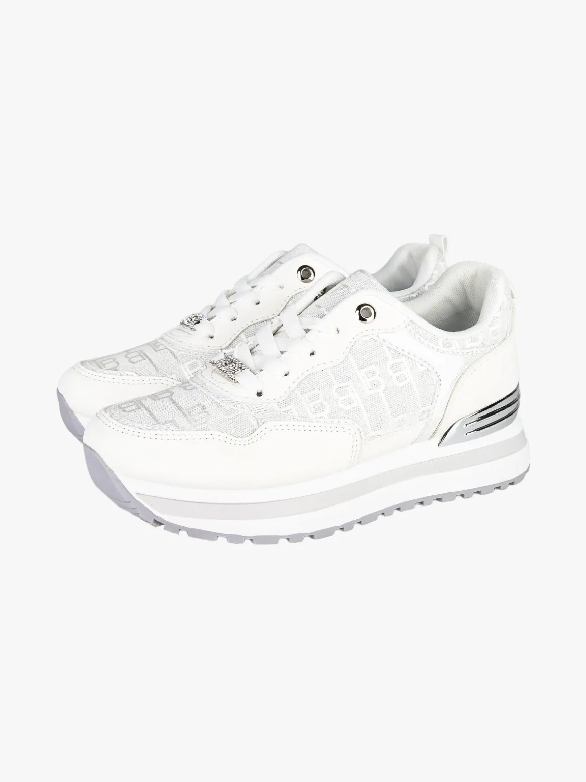 Laura Biagiotti Sneakers donna stringate con platform - bianco