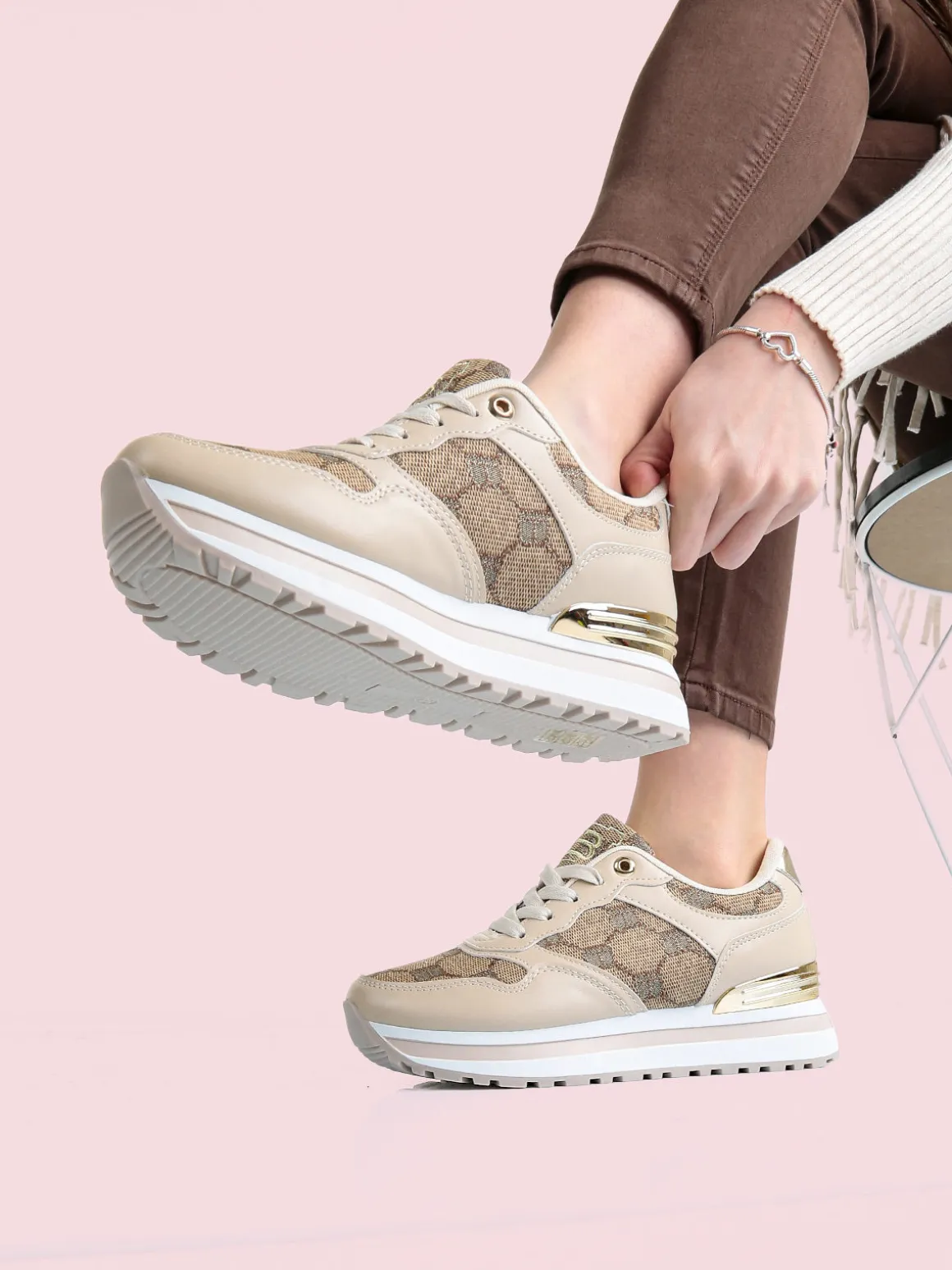 Laura Biagiotti Sneakers donna stringate con platform
