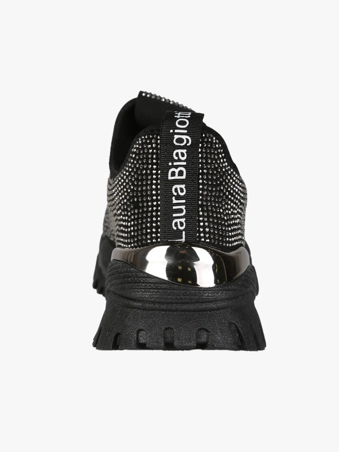 Laura Biagiotti Sneakers donna slip on con strass - nero