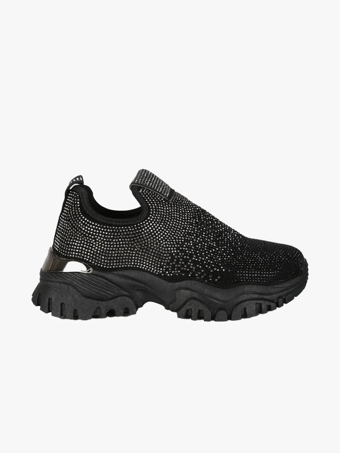 Laura Biagiotti Sneakers donna slip on con strass - nero