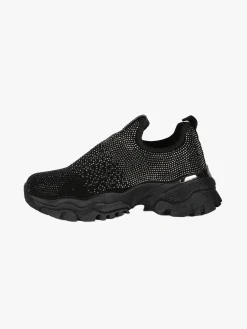 Laura Biagiotti Sneakers donna slip on con strass - nero