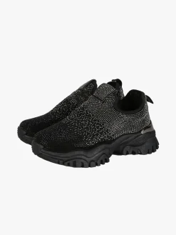 Laura Biagiotti Sneakers donna slip on con strass - nero