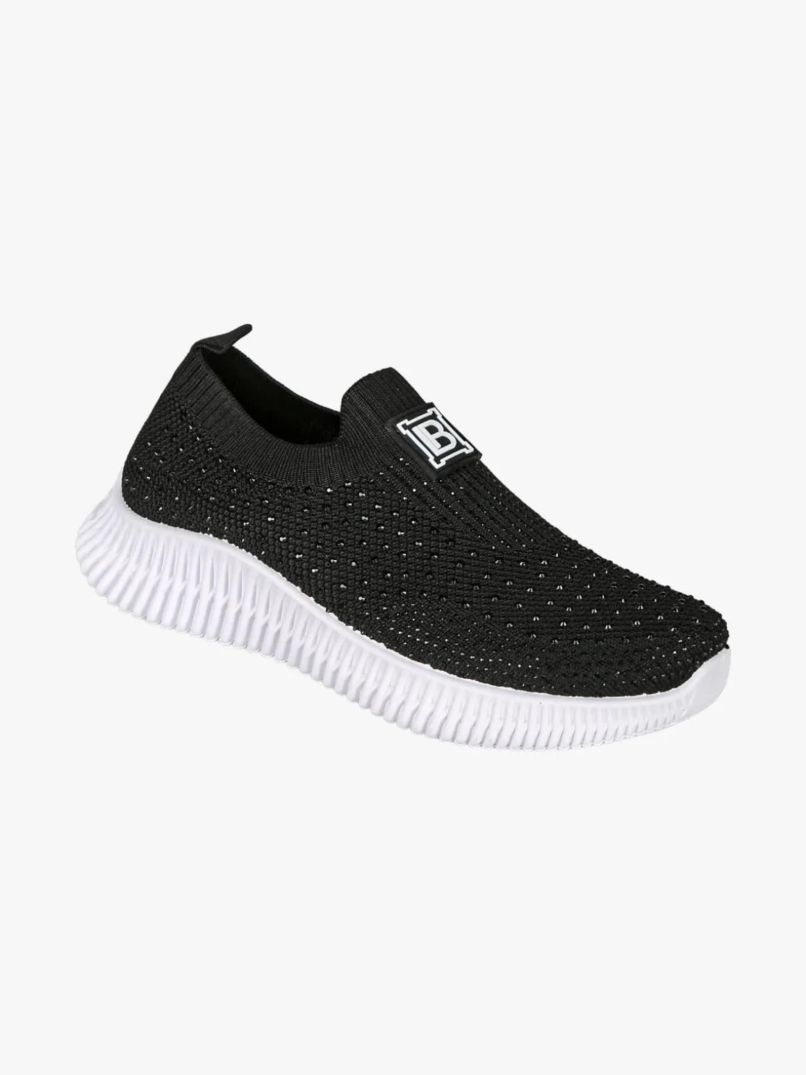 Laura Biagiotti Sneakers donna slip on con borchie - nero