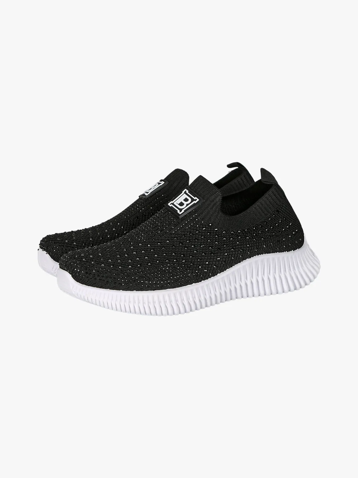 Laura Biagiotti Sneakers donna slip on con borchie - nero