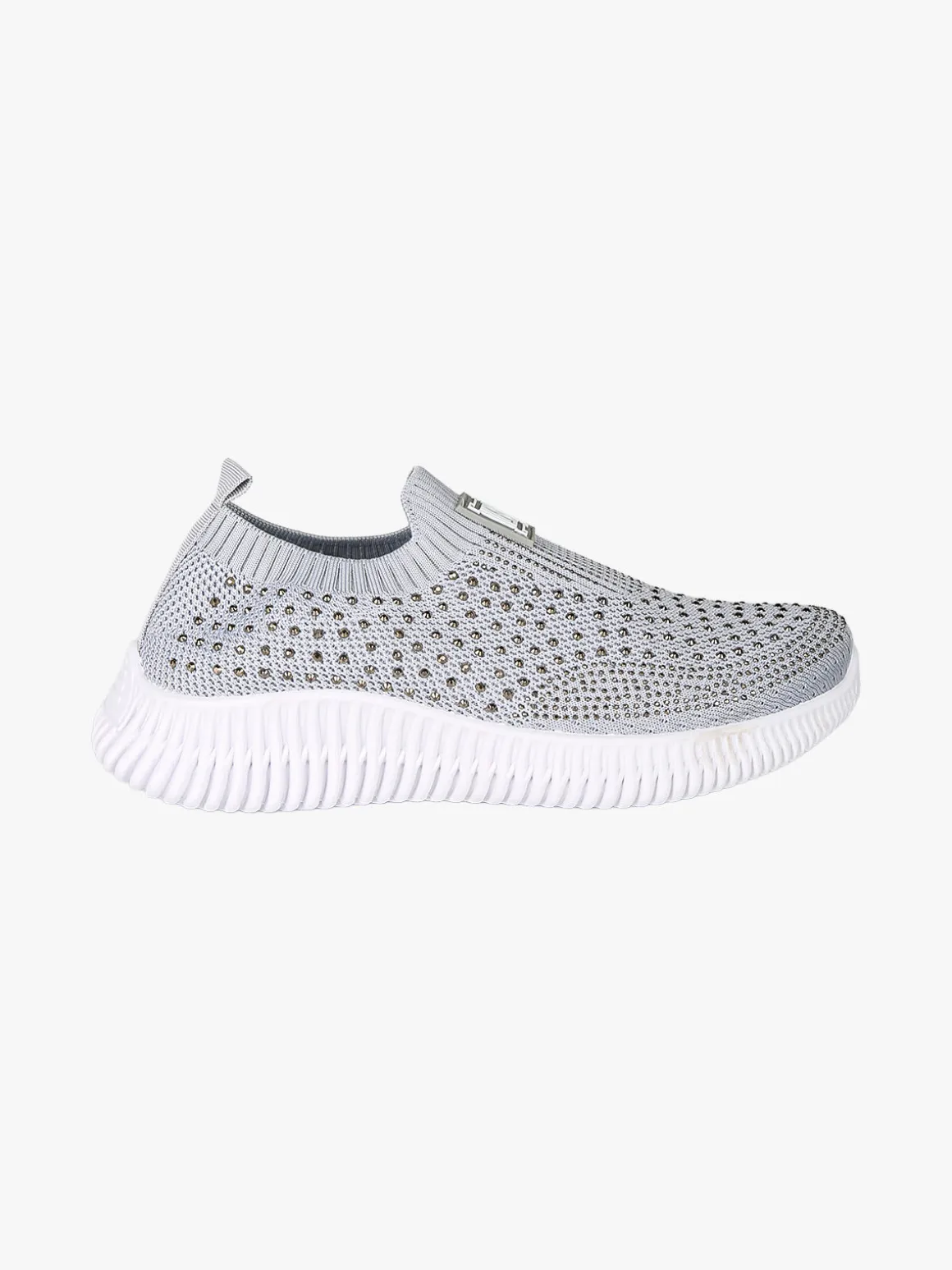 Laura Biagiotti Sneakers donna slip on con borchie - grigio