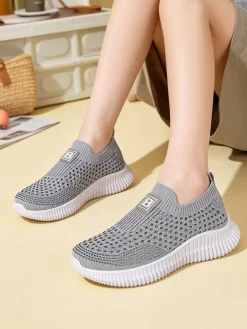 Laura Biagiotti Sneakers donna slip on con borchie - grigio