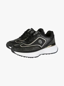 Laura Biagiotti Sneakers donna stringata con micro borchie - nero