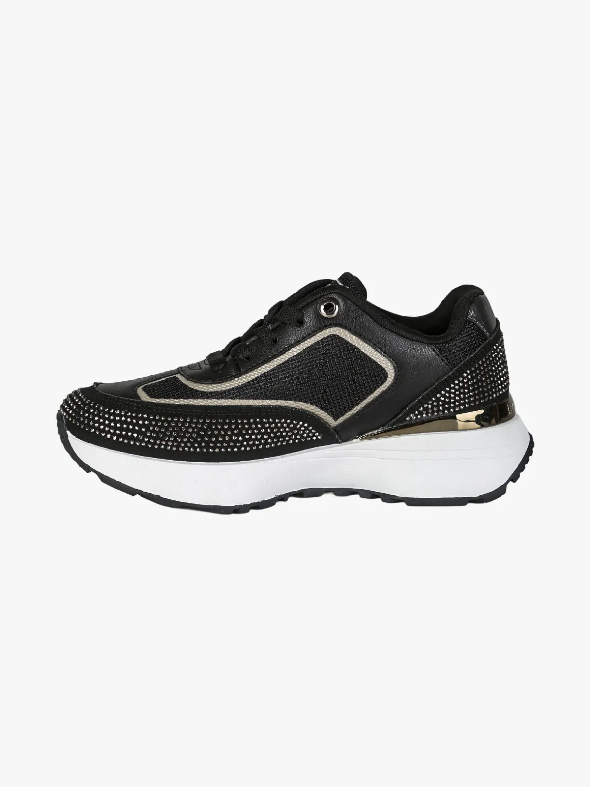 Laura Biagiotti Sneakers donna stringata con micro borchie - nero