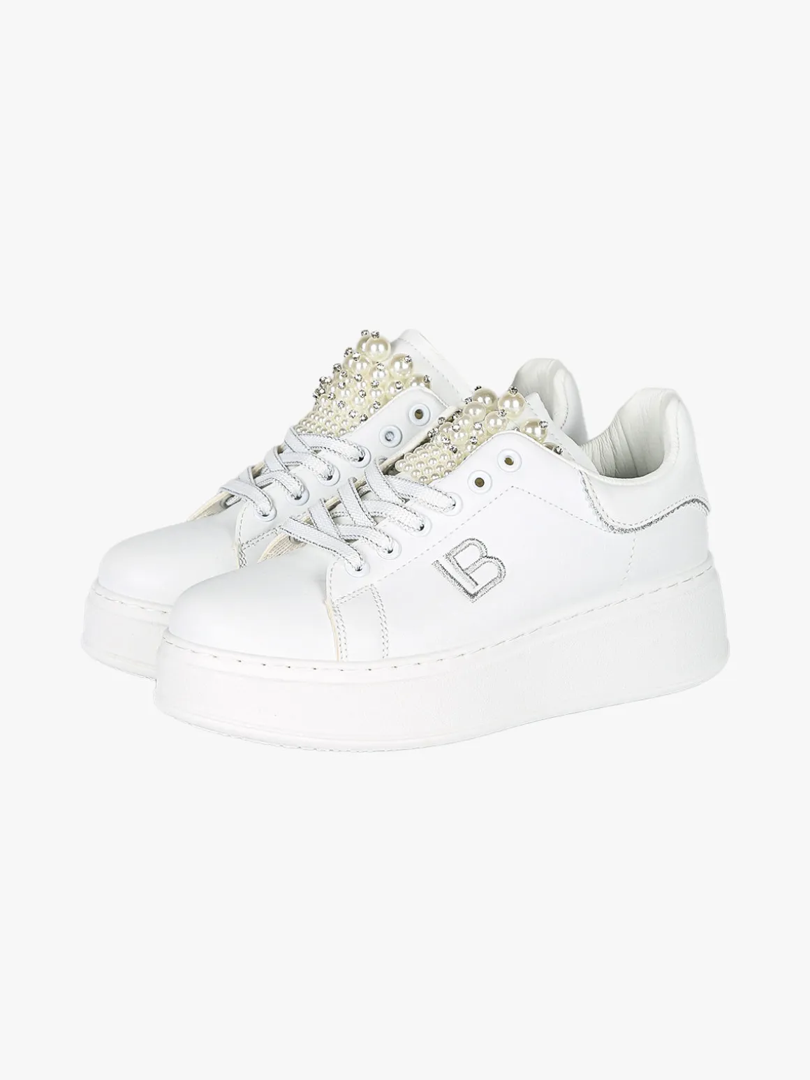 Laura Biagiotti Sneakers gioiello da donna con platform - bianco