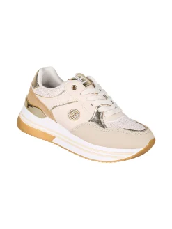 Laura Biagiotti Sneakers stringate da donna con paltform - beige