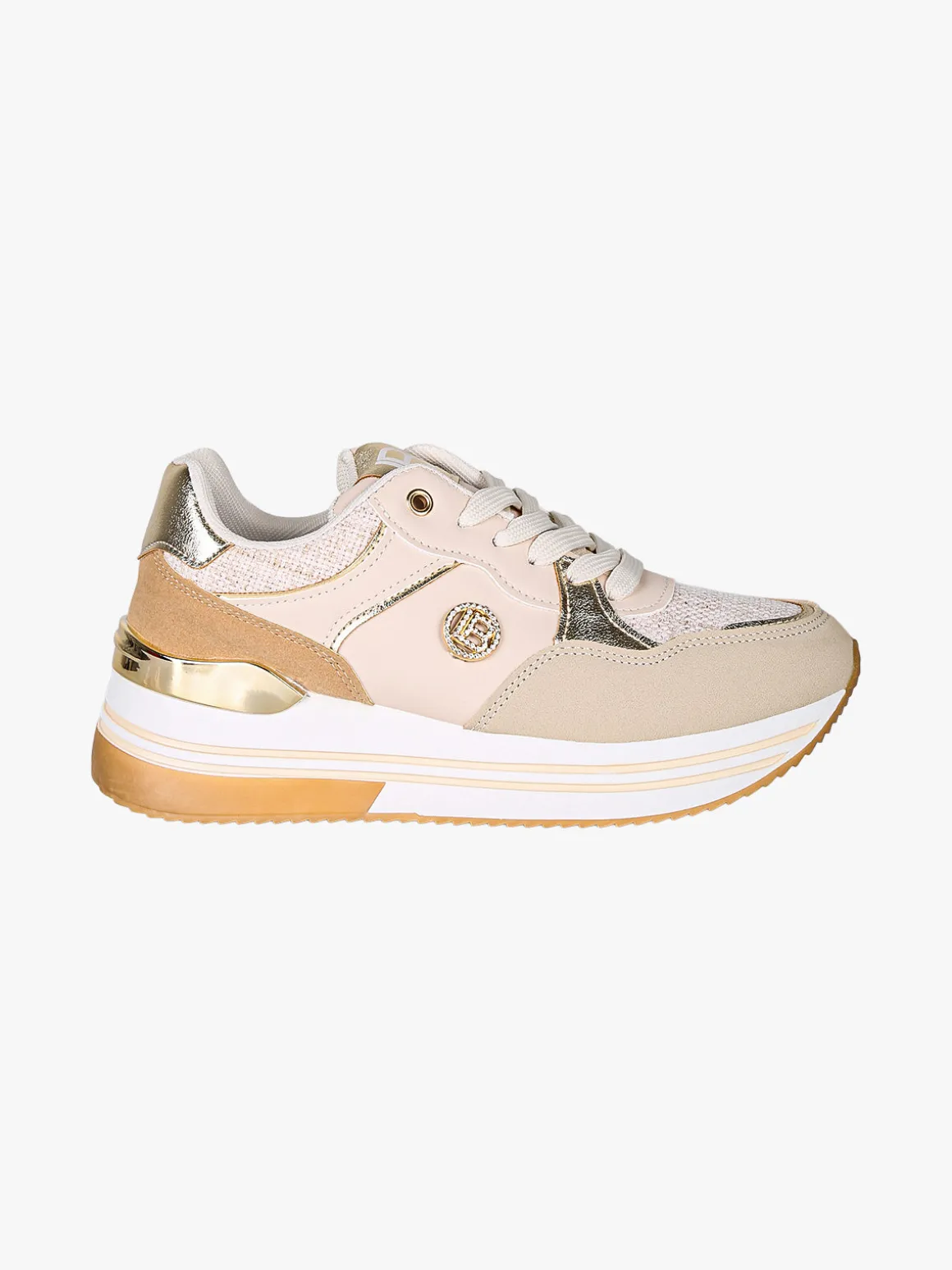 Laura Biagiotti Sneakers stringate da donna con paltform - beige