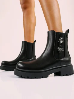 Laura Biagiotti Stivaletti chelsea donna con dettagli - nero