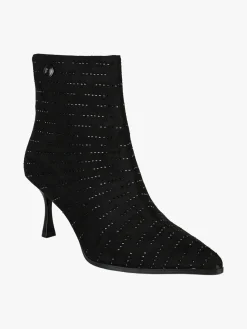 Laura Biagiotti Stivaletti donna con tacco e piccole borchie - nero