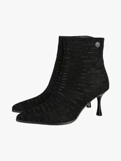 Laura Biagiotti Stivaletti donna con tacco e piccole borchie - nero