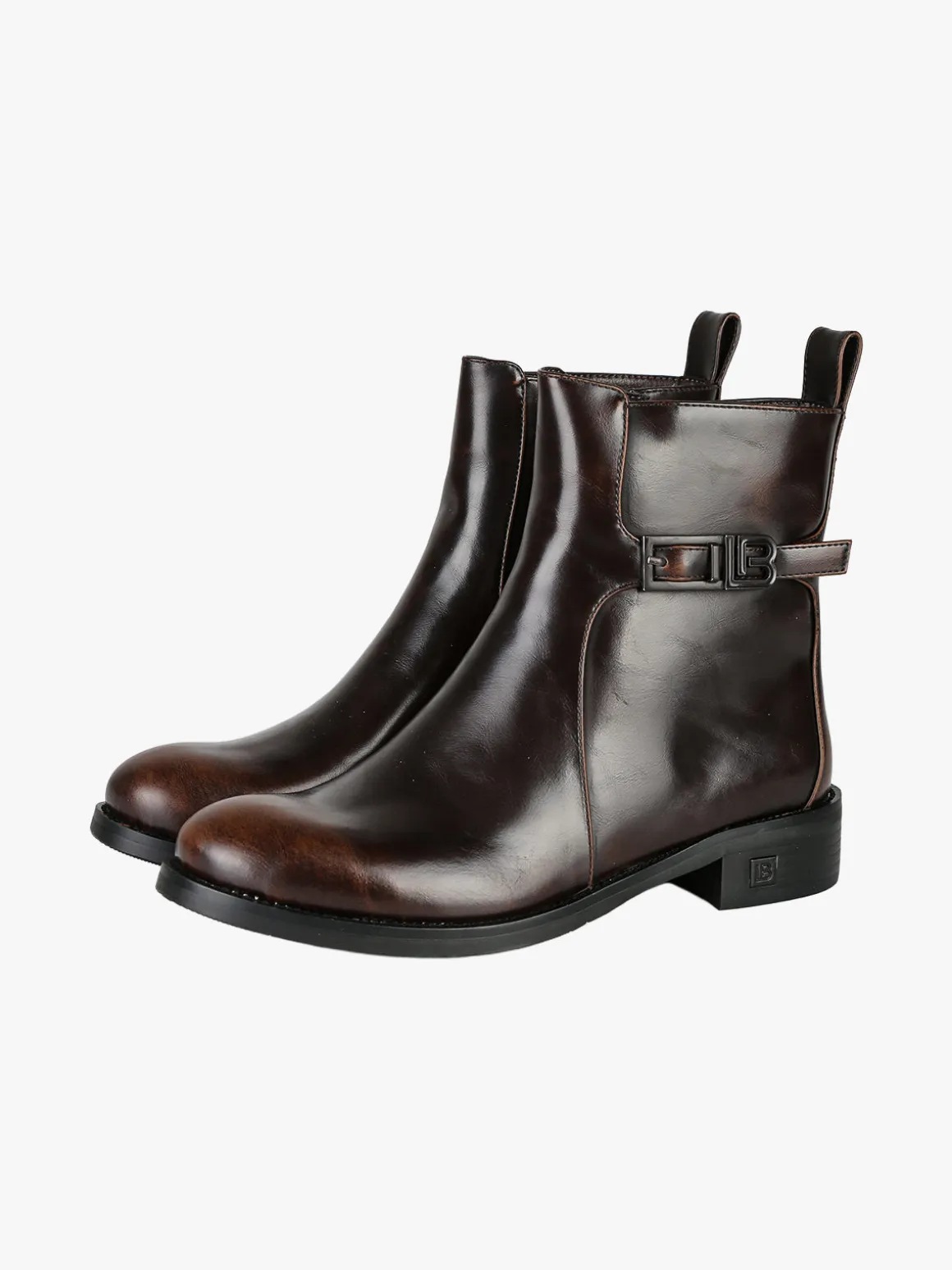 Laura Biagiotti Stivaletti donna minimal bassi con zip - moro