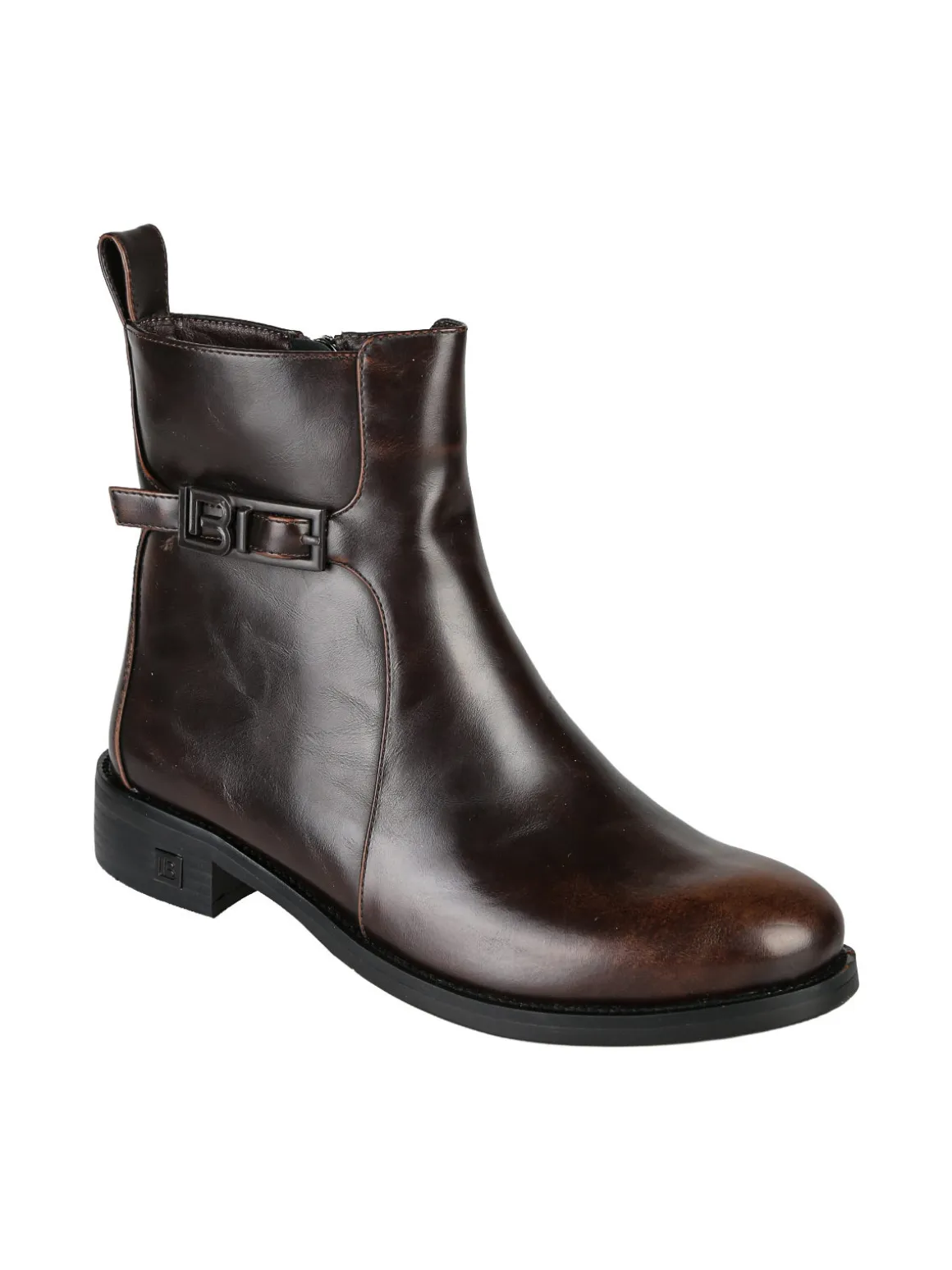 Laura Biagiotti Stivaletti donna minimal bassi con zip - moro