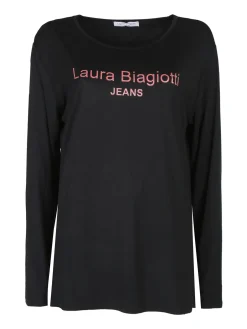 Laura Biagiotti T-shirt donna a maniche lunghe con strass