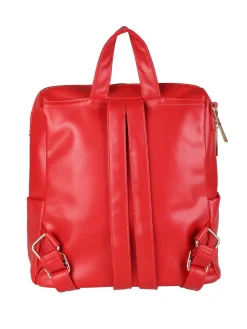 Laura Biagiotti Zaino donna in ecopelle con monogramma - rosso