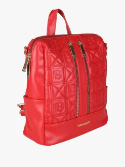Laura Biagiotti Zaino donna in ecopelle con monogramma - rosso