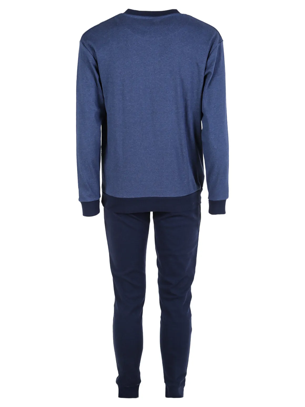 Legea Pigiama lungo da uomo in misto cotone interlock - jeans