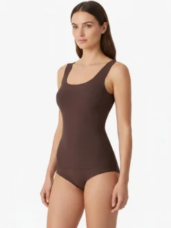 Lepel SKIN2SKIN TOPBRA Top con reggiseno in microfibra - moro