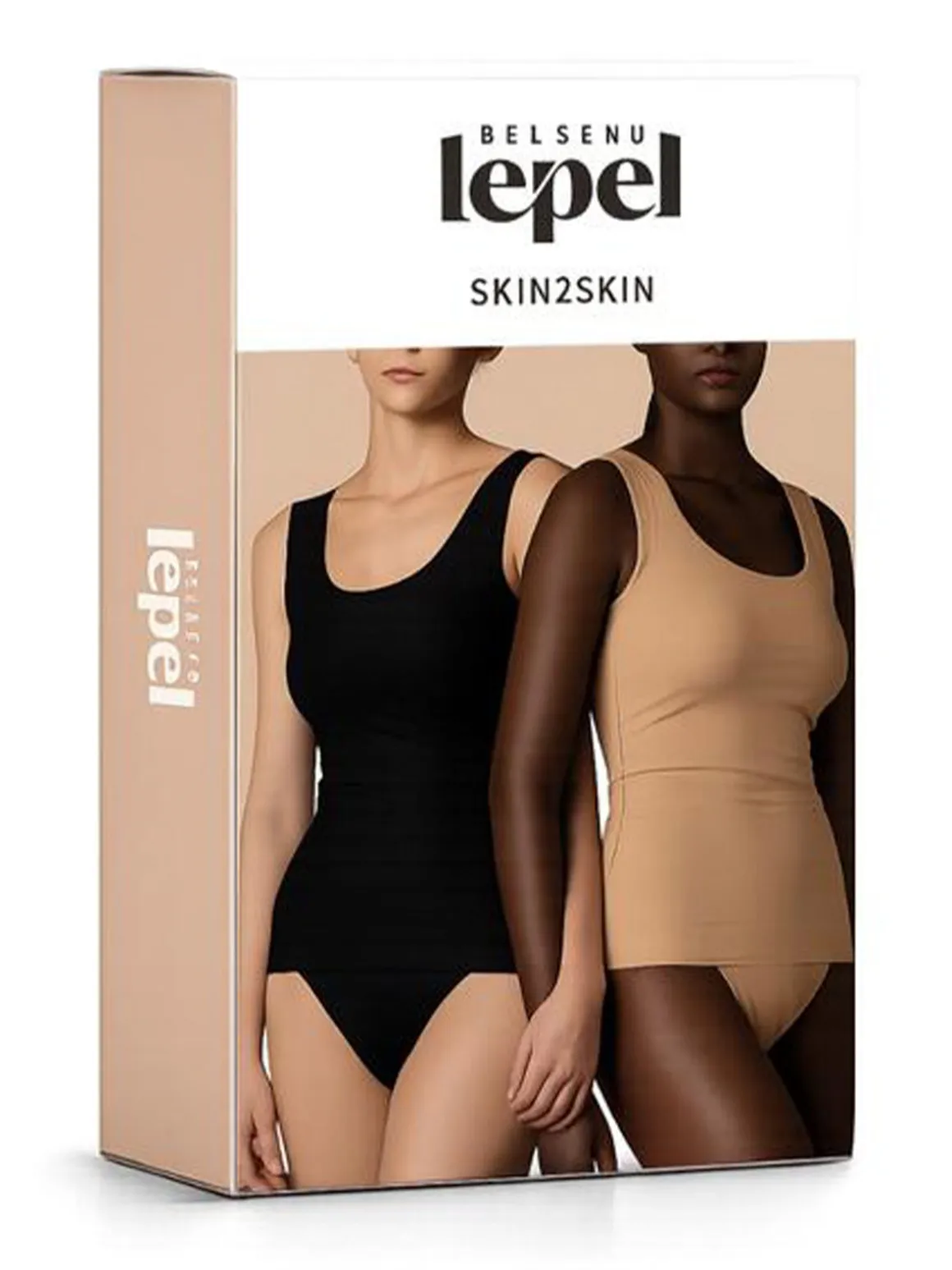 Lepel SKIN2SKIN TOPBRA Top con reggiseno in microfibra - moro