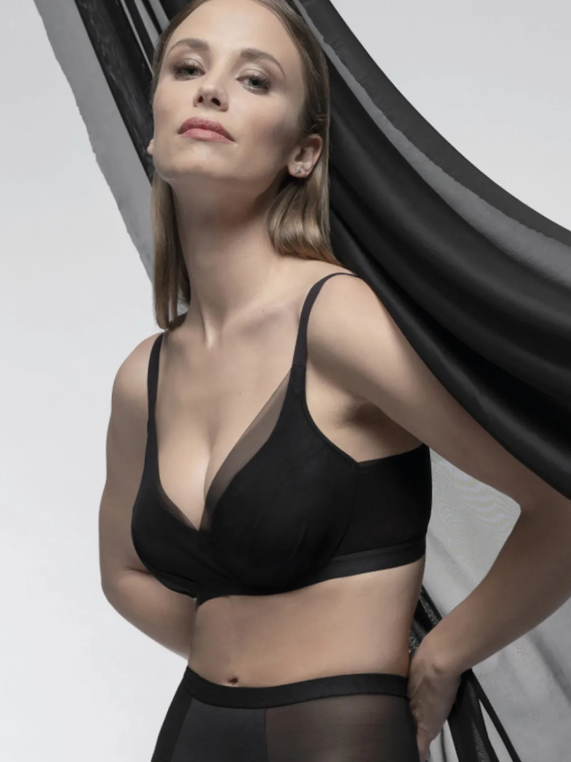 Lepel TESORO VELABRA 300 Reggiseno donna senza ferretto coppa B - nero