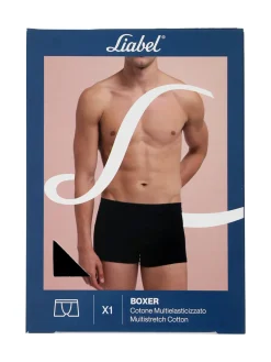 Liabel Boxer da uomo in cotone elasticizzato - bianco