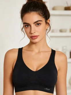 Liabel Brassiere donna push-up in microfibra - nero