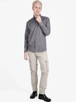 Liabel Camicia da uomo maniche lunghe a fantasia