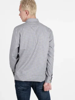 Liabel Camicia da uomo maniche lunghe a fantasia