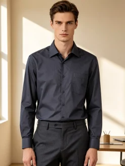 Liabel Camicia da uomo regular fit a maniche lunghe