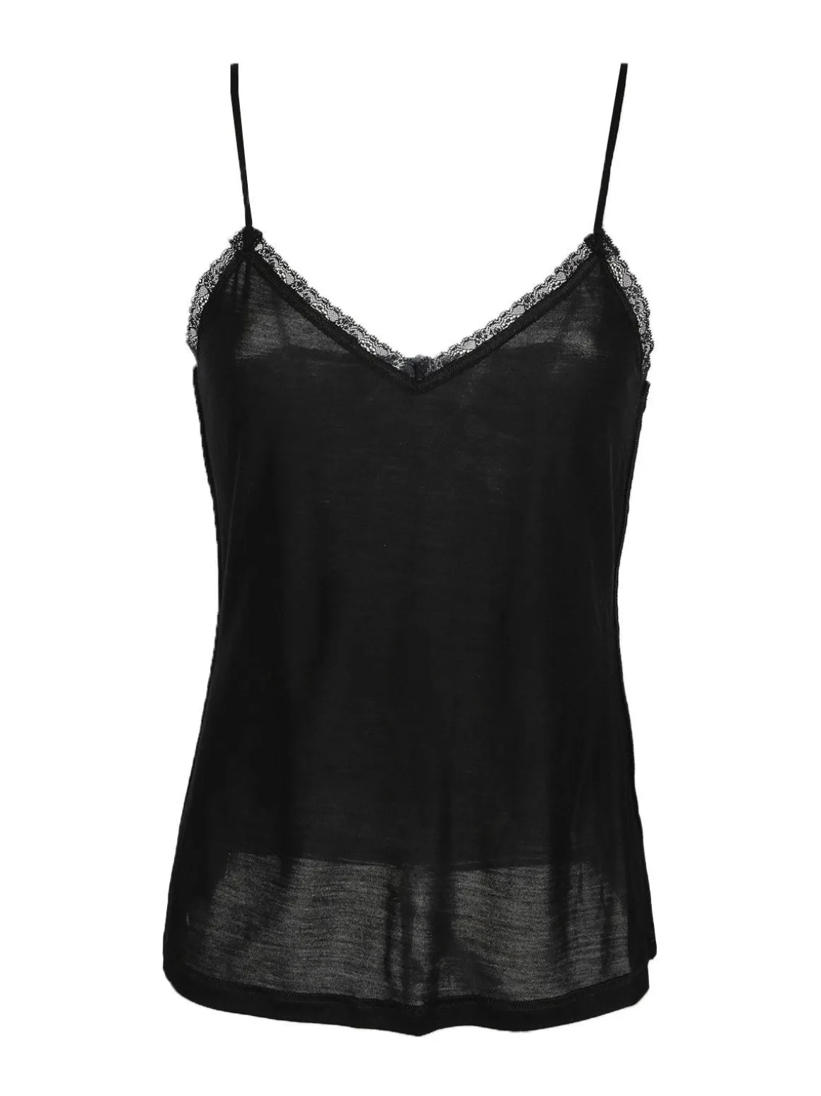 Liabel Canotta in pizzo spalline sottili