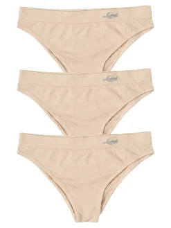 Liabel Confezione da 3 brasiliana donna in microfibra - bianco