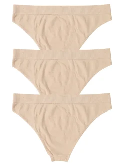 Liabel Confezione da 3 brasiliana donna in microfibra - bianco