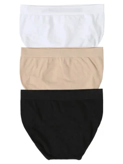 Liabel Confezione da 3 slip donna a vita alta in microfibra - assortito