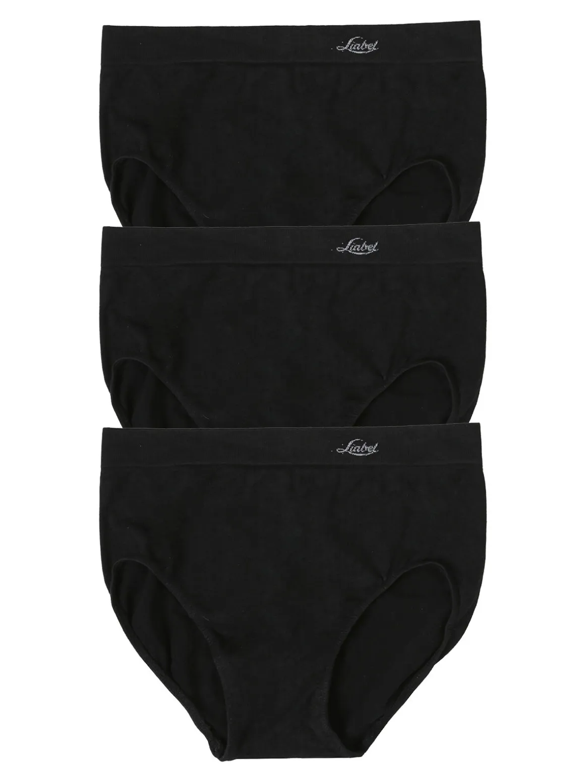 Liabel Confezione da 3 slip donna a vita alta in microfibra - nero