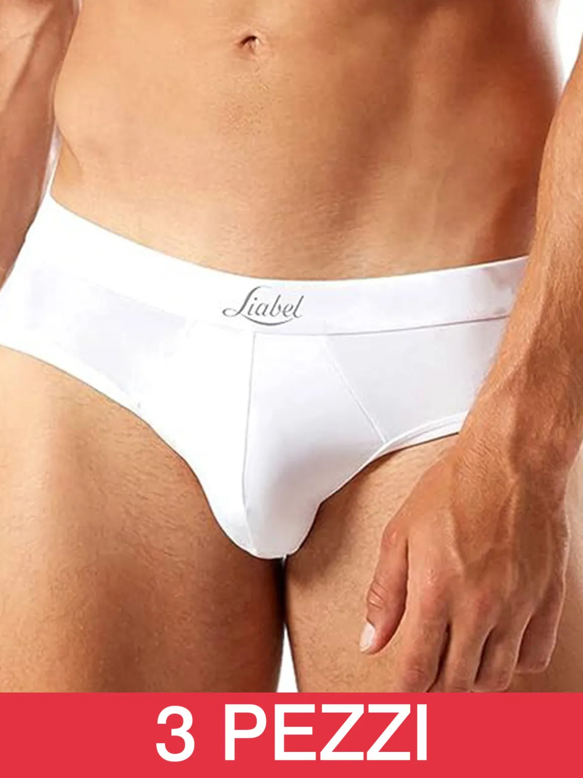 Liabel Confezione da 3 slip uomo in microfibra - bianco