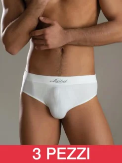 Liabel Confezione da 3 slip uomo in microfibra - bianco
