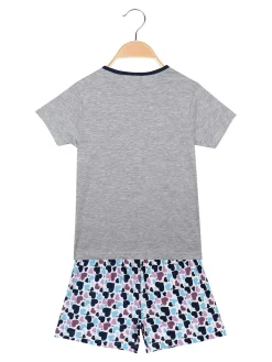 Liabel Pigiama corto in cotone T-shirt + shorts cuori