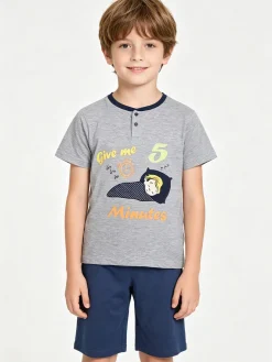 Liabel Pigiama corto in cotone T-shirt + pantaloncino