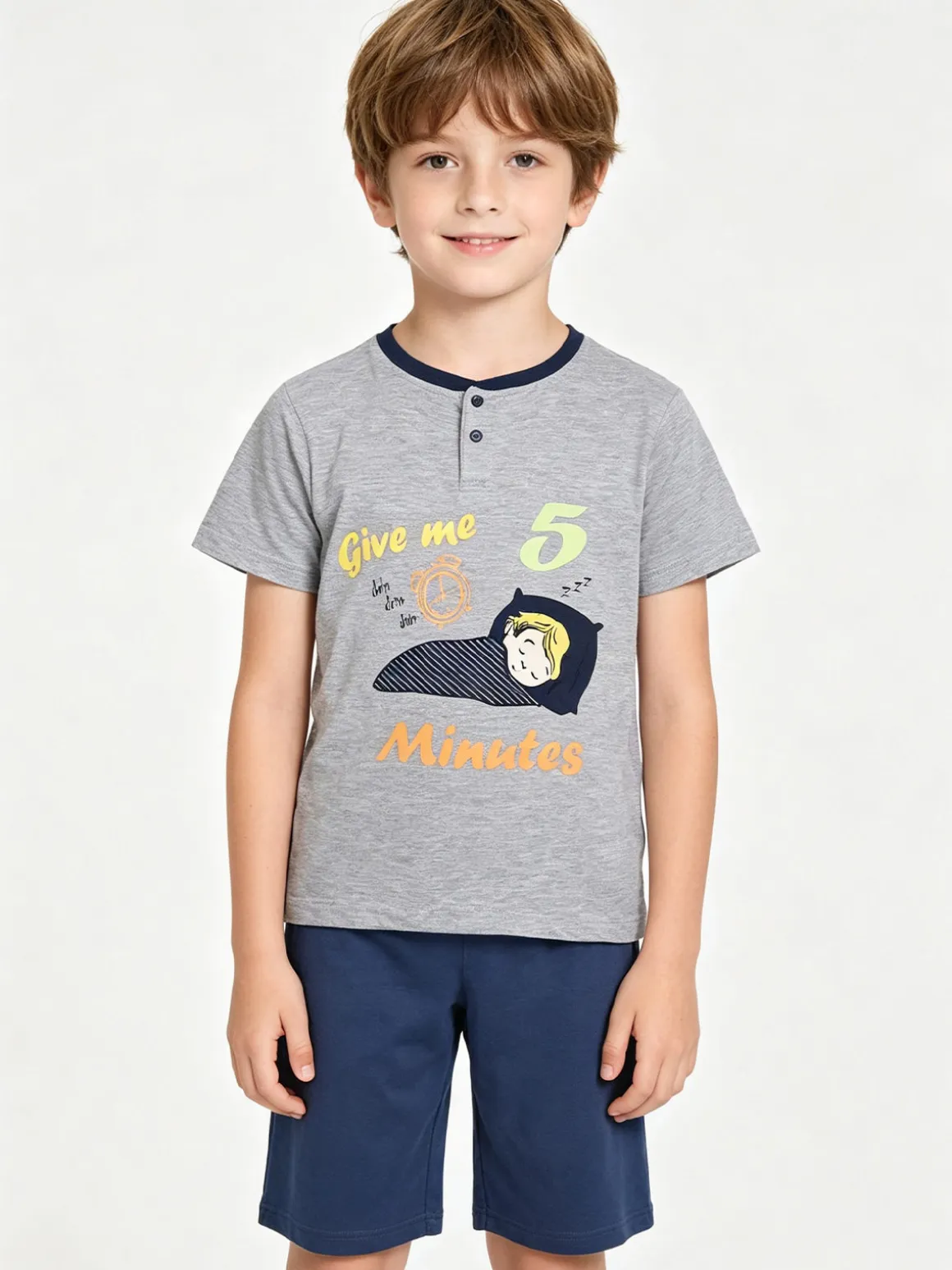 Liabel Pigiama corto in cotone T-shirt + pantaloncino