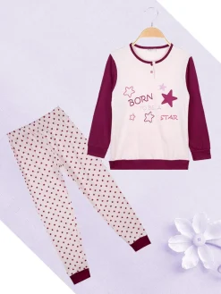 Liabel Pigiama lungo 2 pezzi con stelle