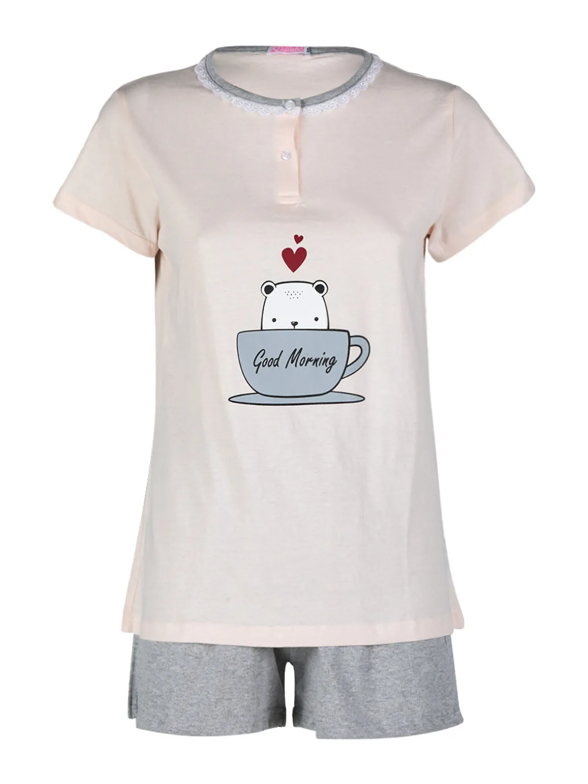 Linea Ambro Pigiama corto da donna con doppio pantalone