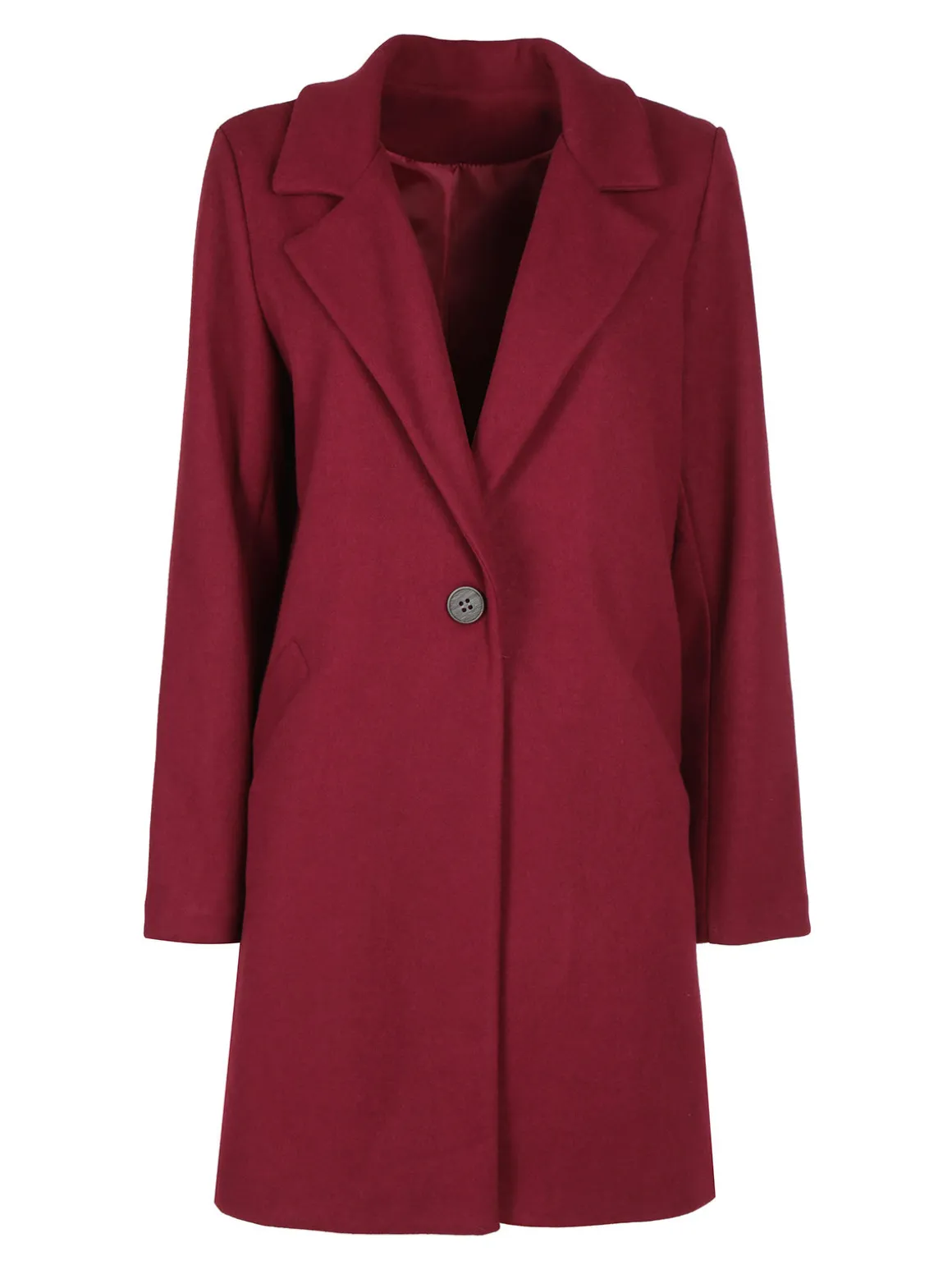 Lisa Style Cappotto donna oversize monobottone