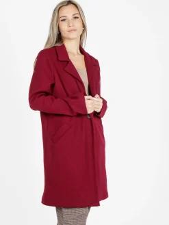 Lisa Style Cappotto donna oversize monobottone