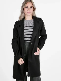 Lisa Style Cappotto donna oversize monobottone